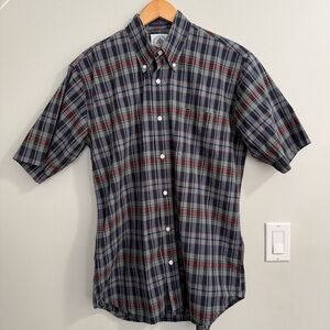 J. Press Men's Cotton Madras Plaid Shirt Button Down Preppy Short Sleeve